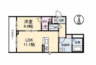 リアン勝山の物件間取画像